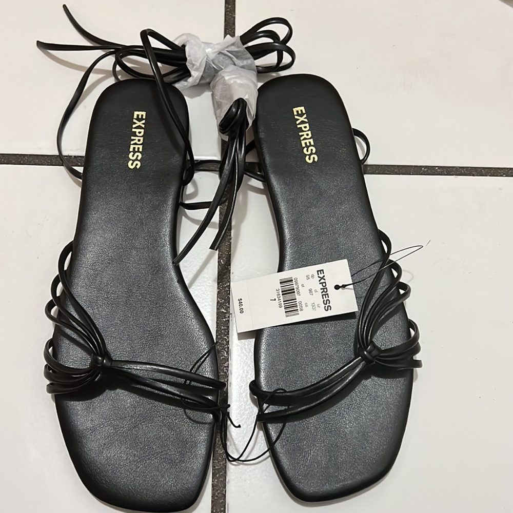Express Strappy Tie-Up Sandals